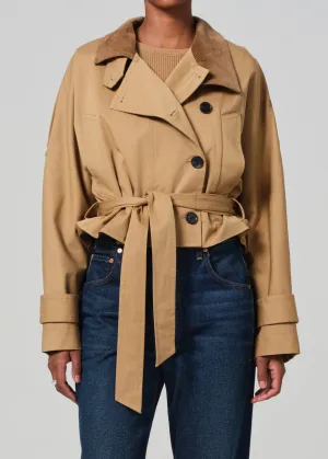 Kiernen Cropped Barn Jacket in British Tan