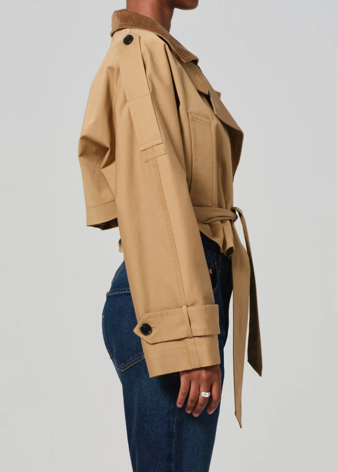 Kiernen Cropped Barn Jacket in British Tan