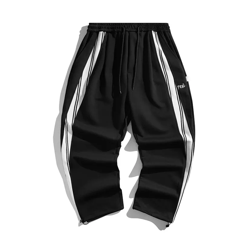 Korean Streetwear Striped Sweatpants - High Quality Casual Sports Jogging Pants