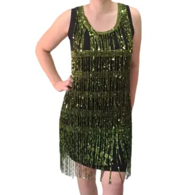 Light Green Sequin Flapper - Hire