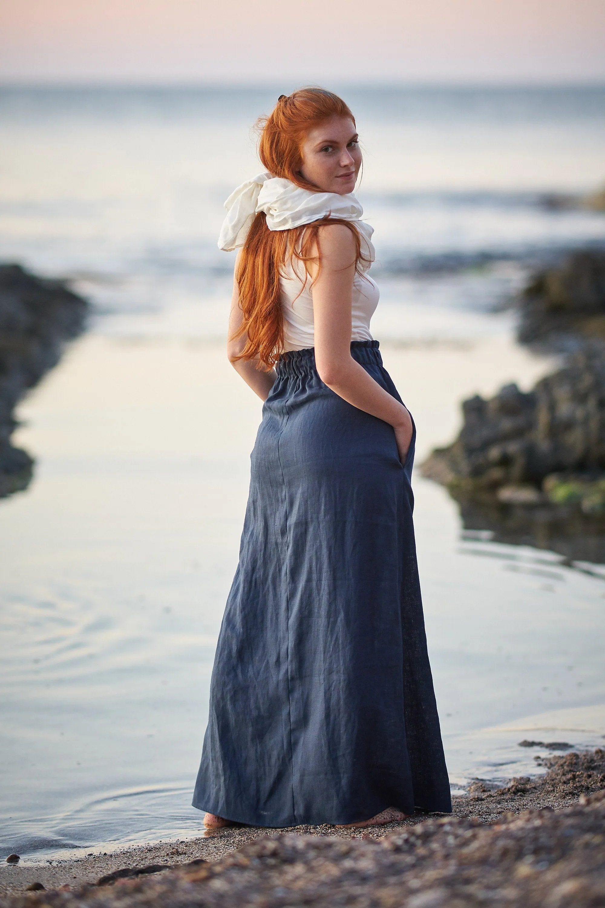 Linen Maxi Skirt