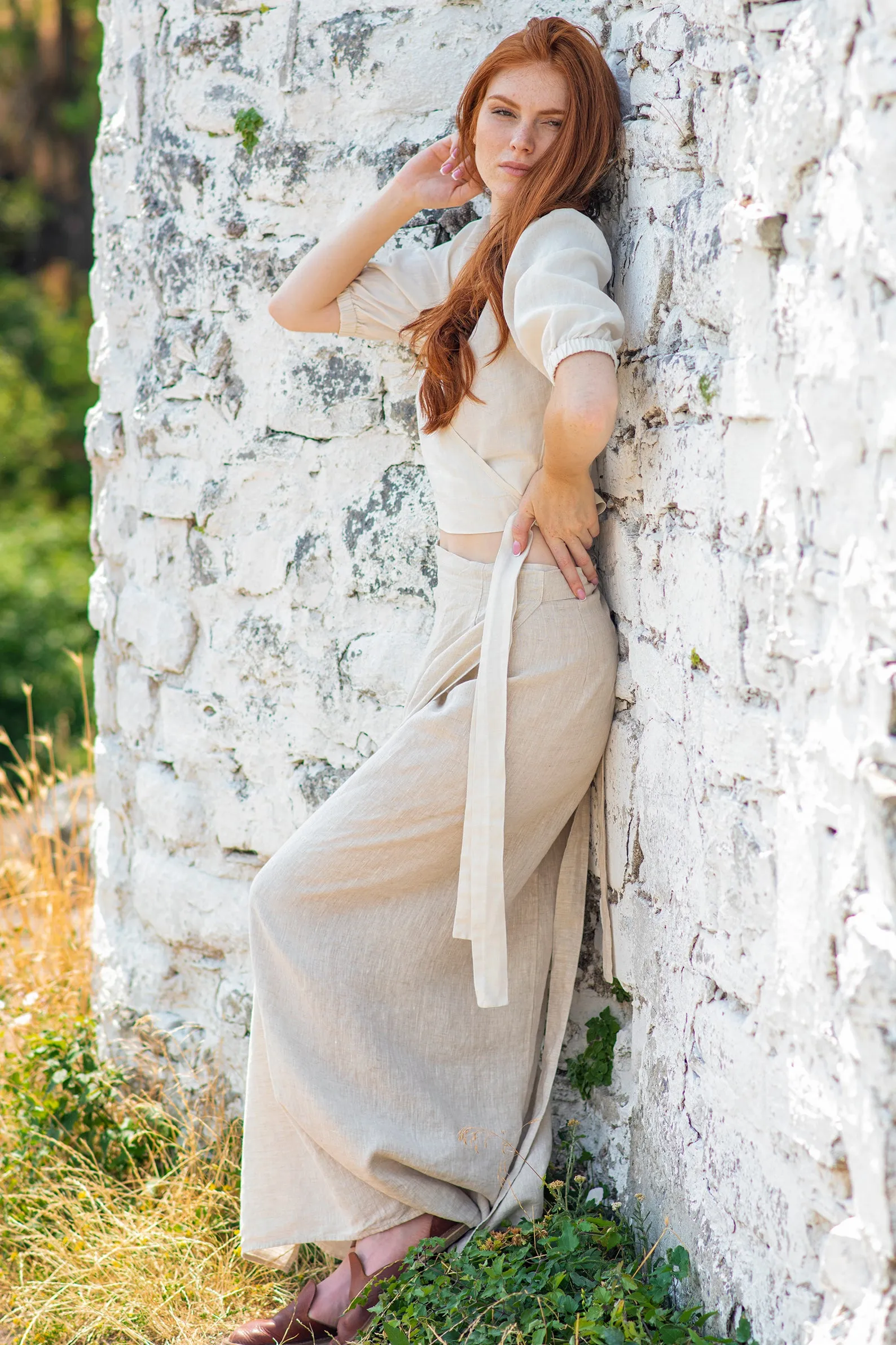 Linen Wrap Skirt