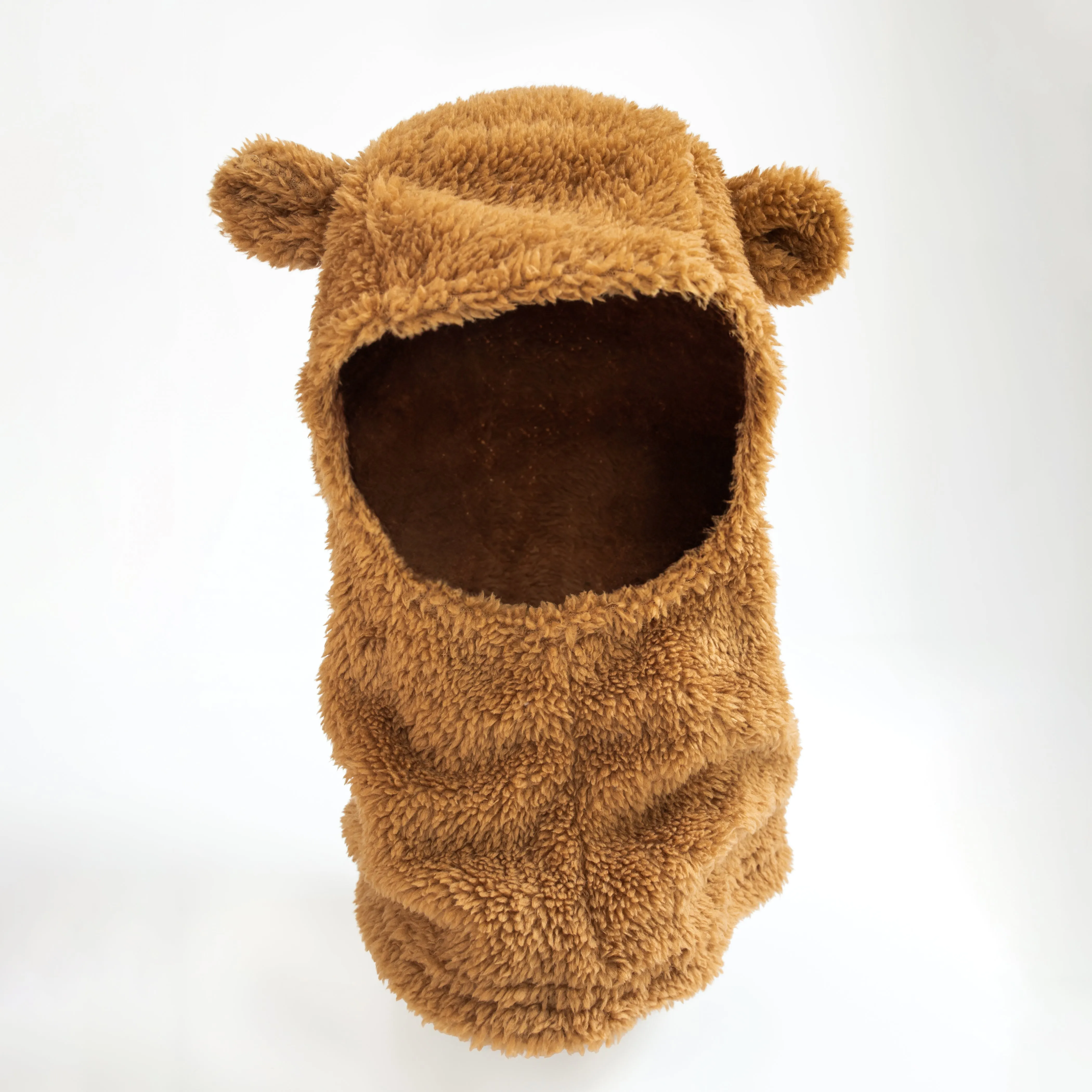 Little Boy's Camel Plush Bear Ears Balaclava