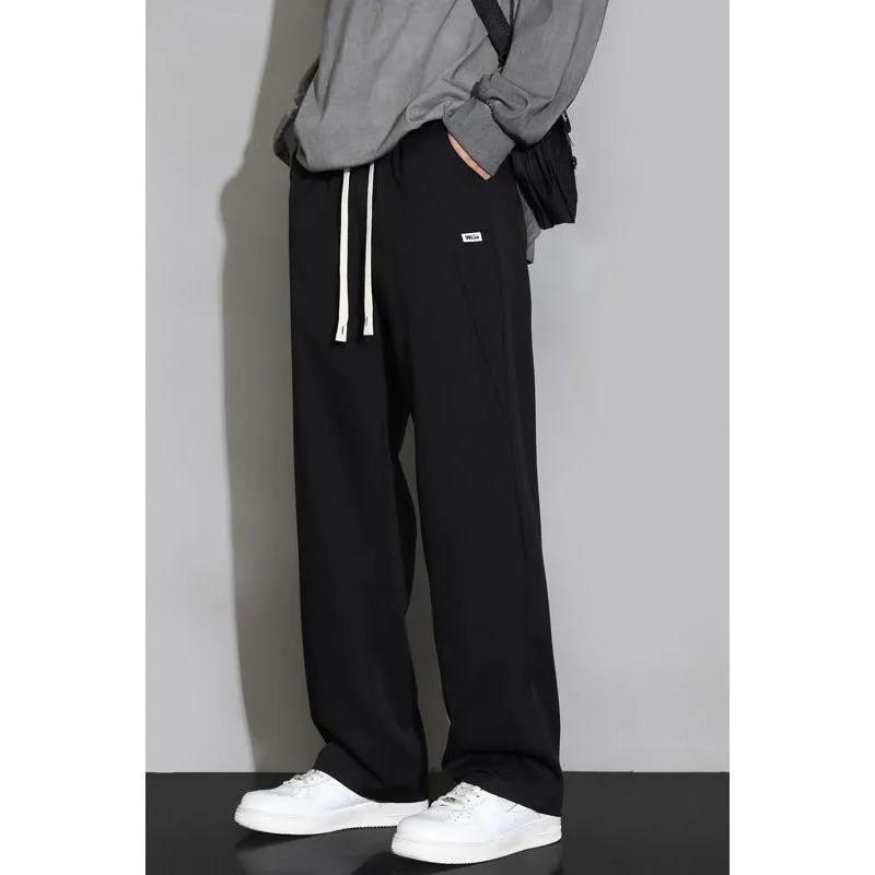 Loose Fit Beaded Embroidery Knitted Straight Leg Sweatpant