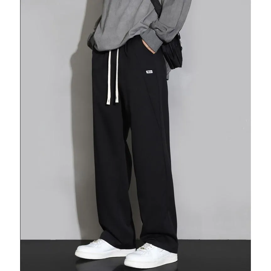 Loose Fit Beaded Embroidery Knitted Straight Leg Sweatpant