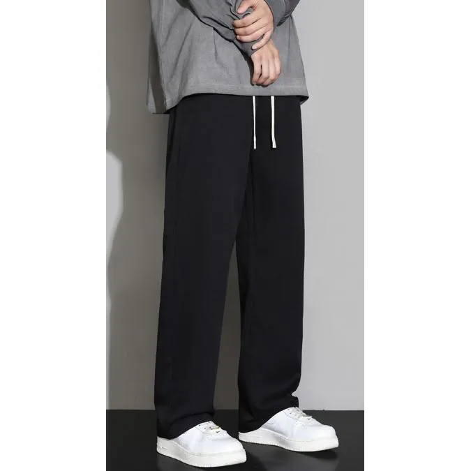 Loose Fit Beaded Embroidery Knitted Straight Leg Sweatpant