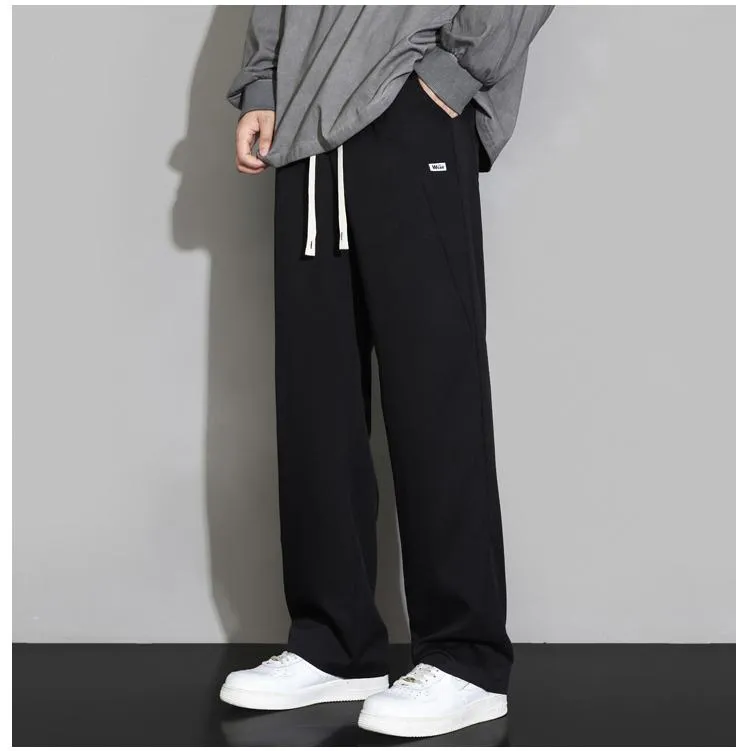 Loose Fit Beaded Embroidery Knitted Straight Leg Sweatpant