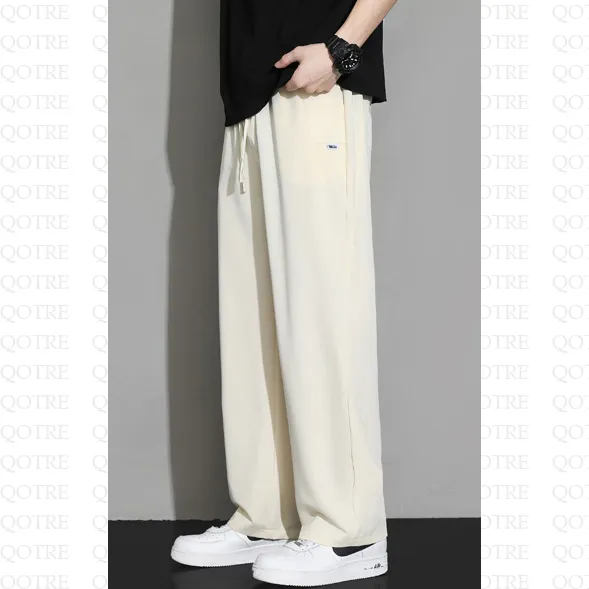 Loose Fit Beaded Embroidery Knitted Straight Leg Sweatpant