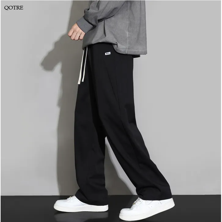 Loose Fit Beaded Embroidery Knitted Straight Leg Sweatpant