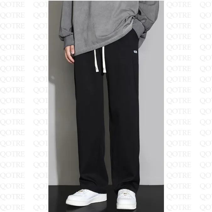 Loose Fit Beaded Embroidery Knitted Straight Leg Sweatpant