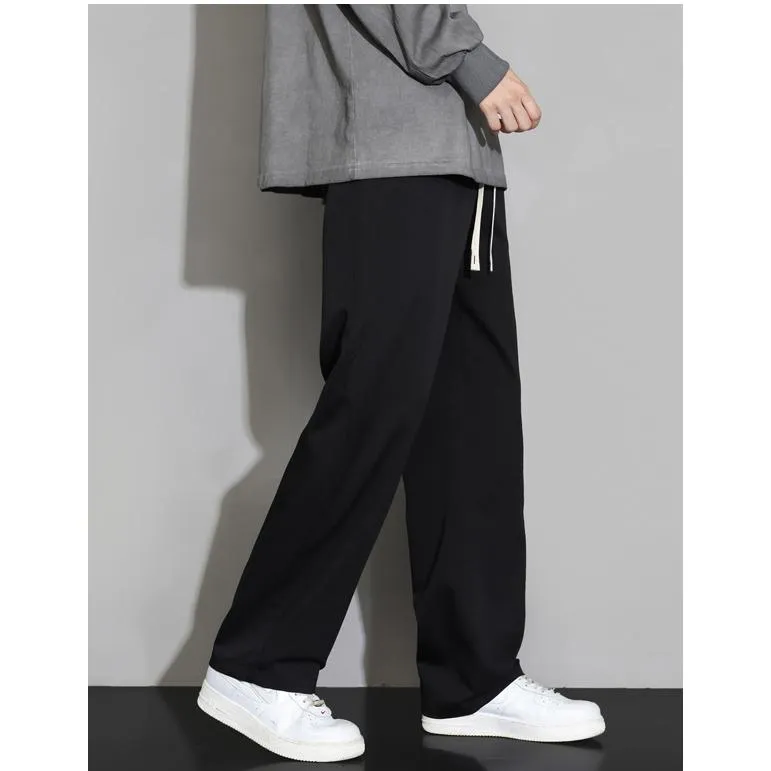 Loose Fit Beaded Embroidery Knitted Straight Leg Sweatpant