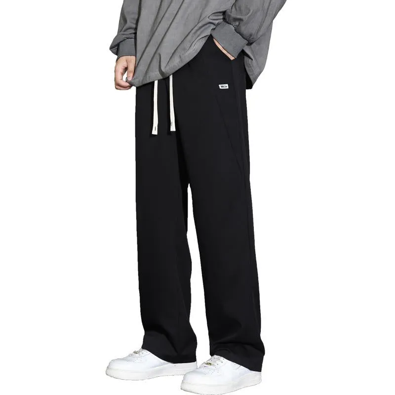 Loose Fit Beaded Embroidery Knitted Straight Leg Sweatpant