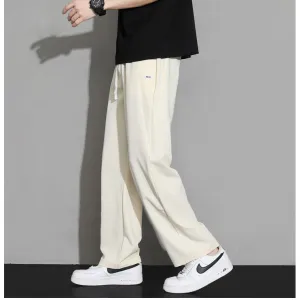 Loose Fit Beaded Embroidery Knitted Straight Leg Sweatpant