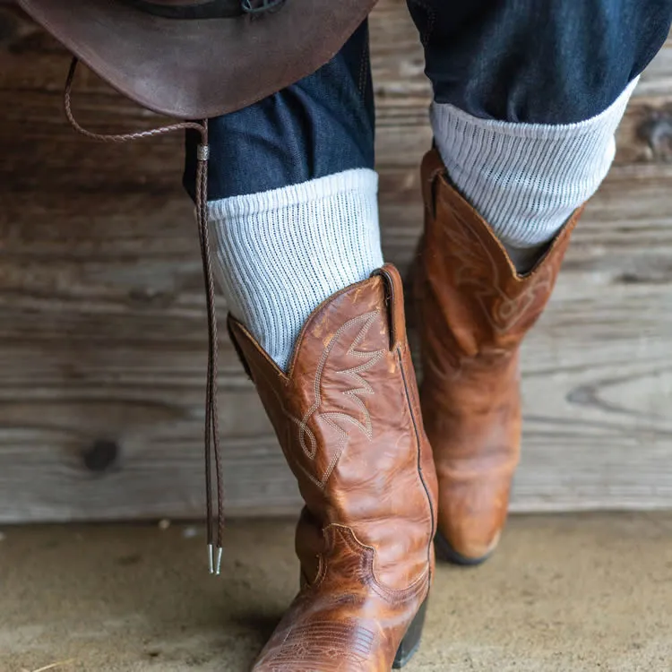 Loose Fit Over the Calf Socks in White