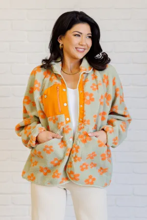 Love It Don't Leave It Floral Fleece Jacket - 11/21