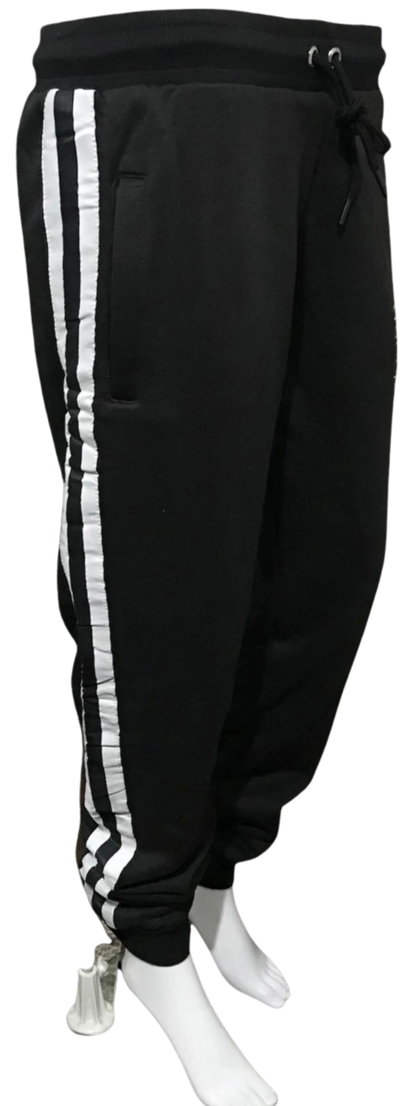 ^LUXURY^ (BLACK) ITALIAN EMBROIDERED JOGGER SWEATPANTS