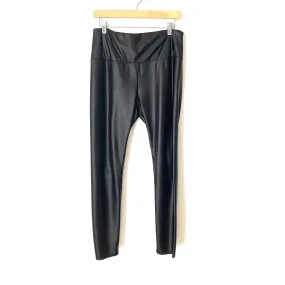 Lyssé Black Faux Leather Leggings- Size L (Inseam 28”)