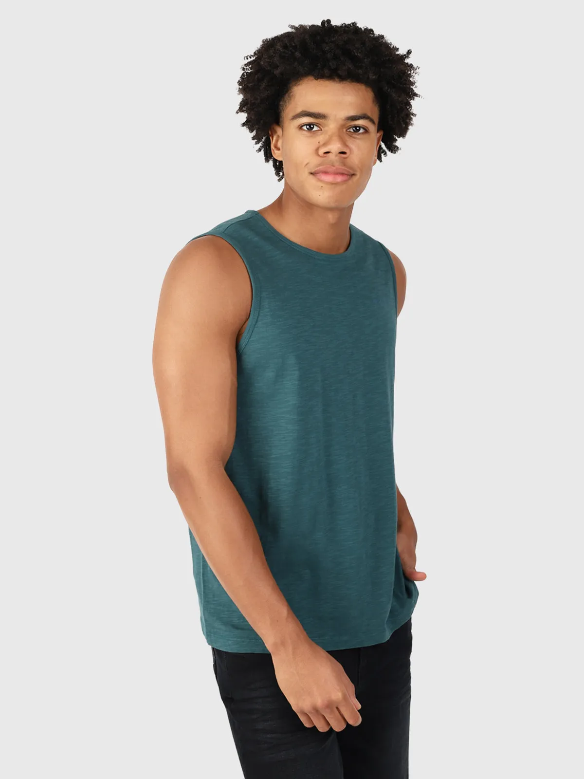 Malaku-Slub Men Singlet | Green