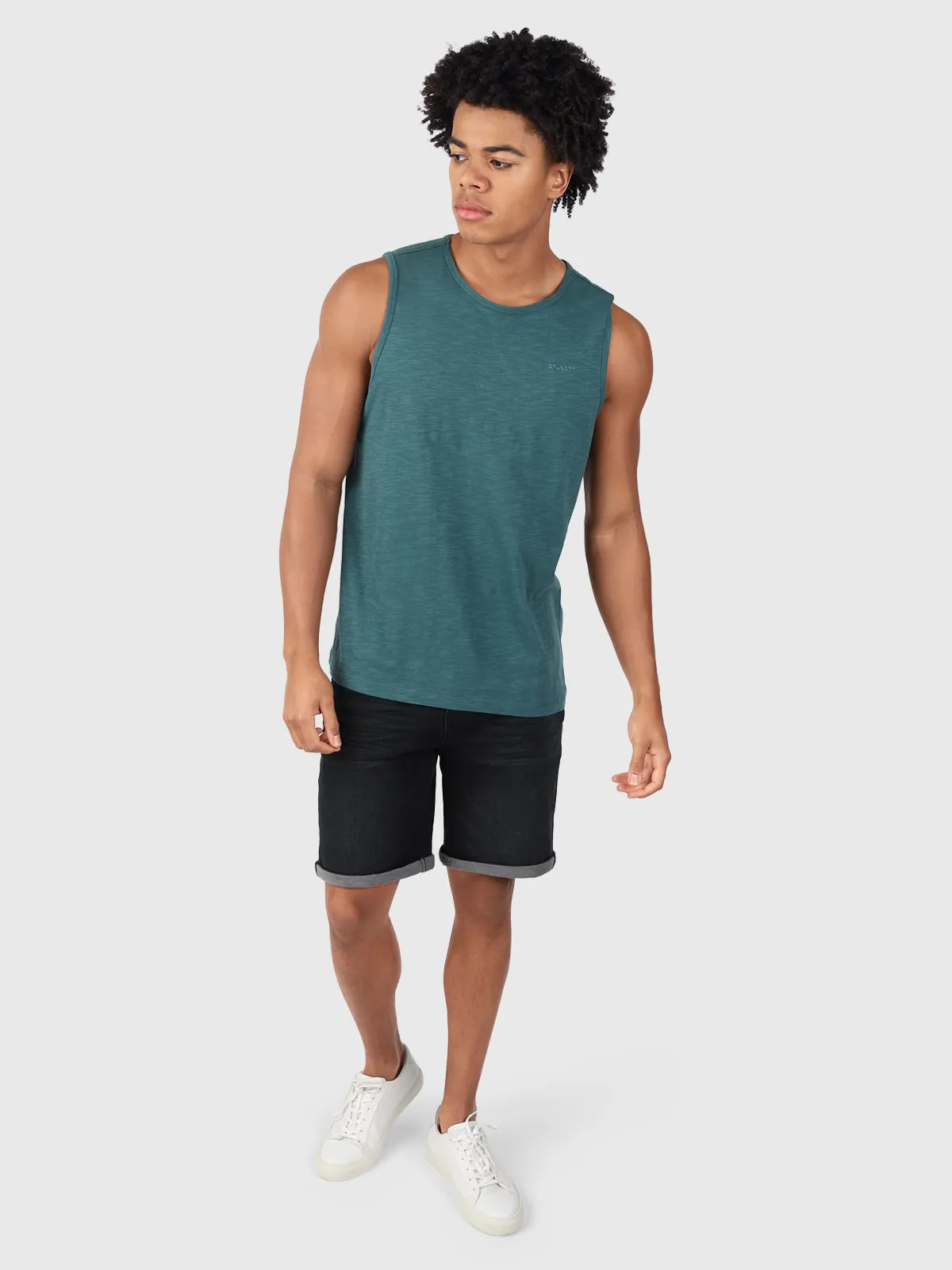 Malaku-Slub Men Singlet | Green