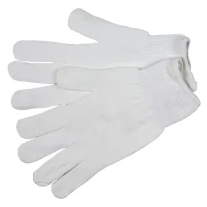 MCR Safety 9630M 10 Gauge Stretch Nylon String Knit Work Gloves, White Color, 1 Dozen