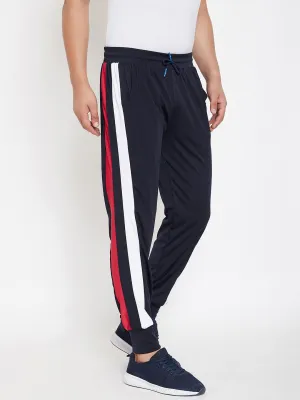 Men Colorblock Black Track Pants (Pack of 1)