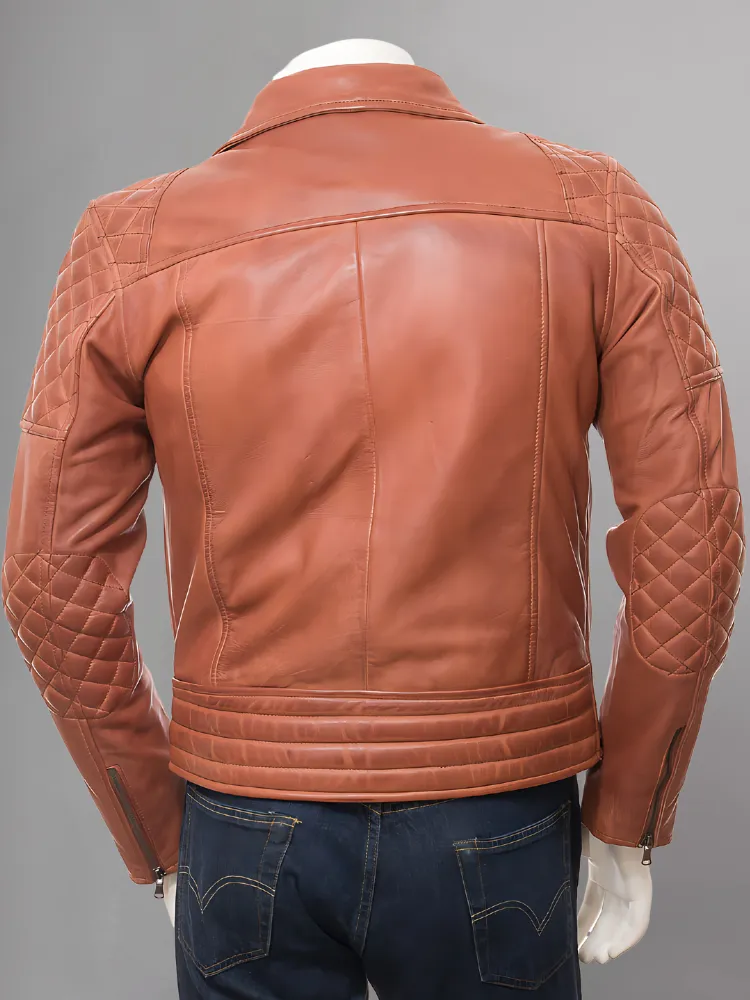 Men's Genuine Lambskin Leather Vintage Motorcycle Jacket