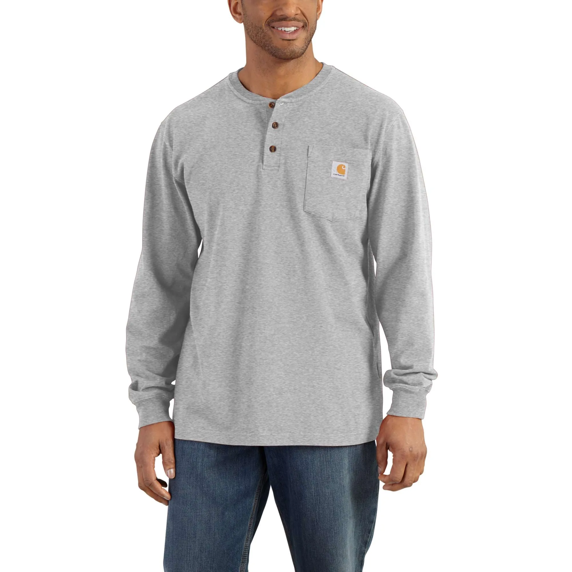 Men's Henley Long Sleeve T-Shirt K128