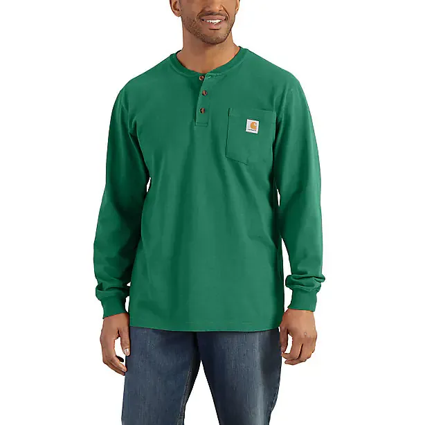 Men's Henley Long Sleeve T-Shirt K128