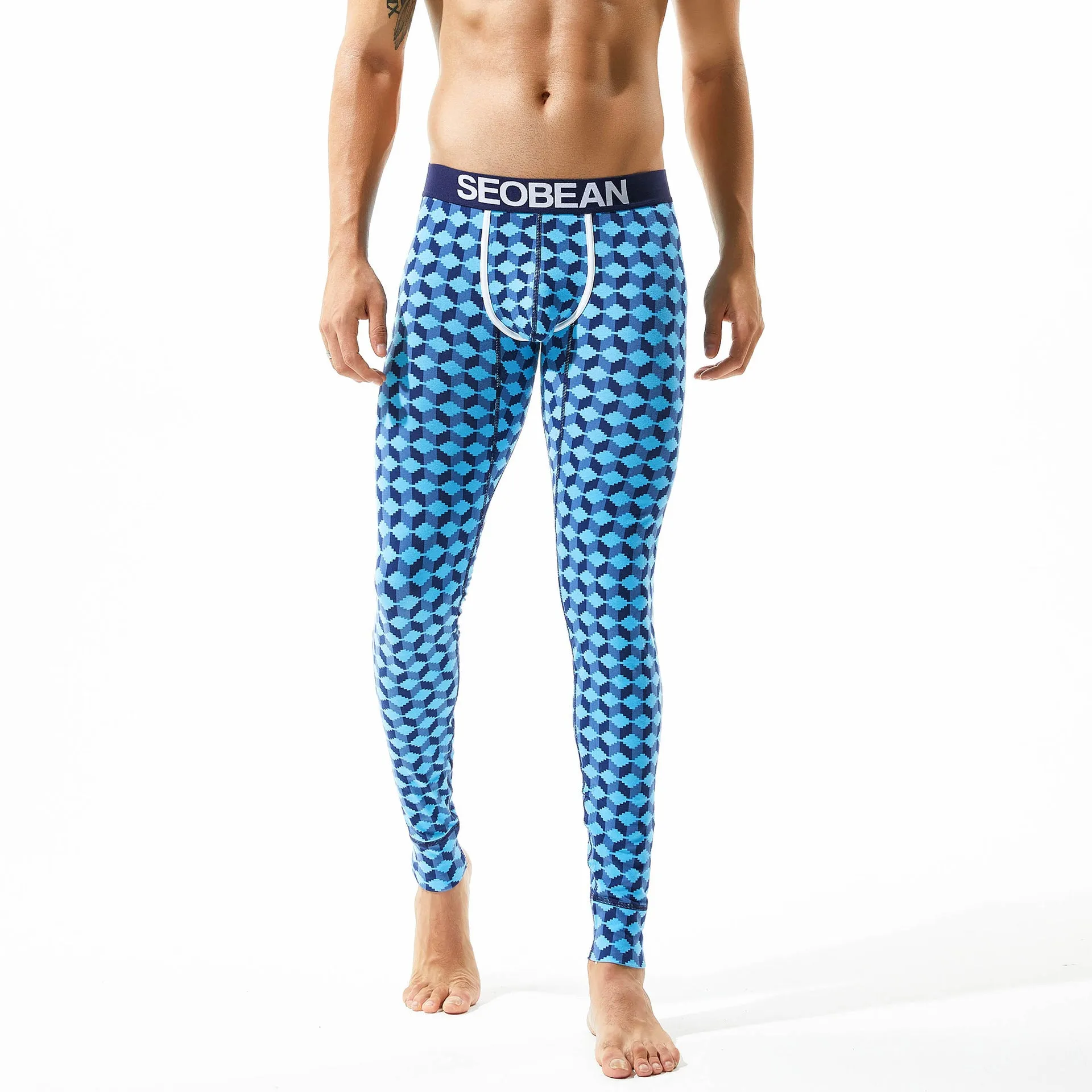 Men's Long Johns Elastic Breathable Cotton Thermal Pants