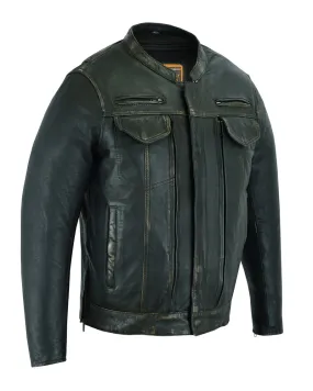 Men's Modern Utility Style Lambskin Jacket