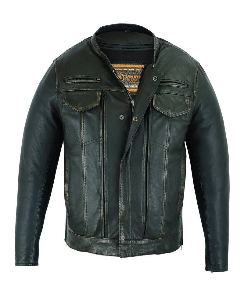 Men's Modern Utility Style Lambskin Jacket