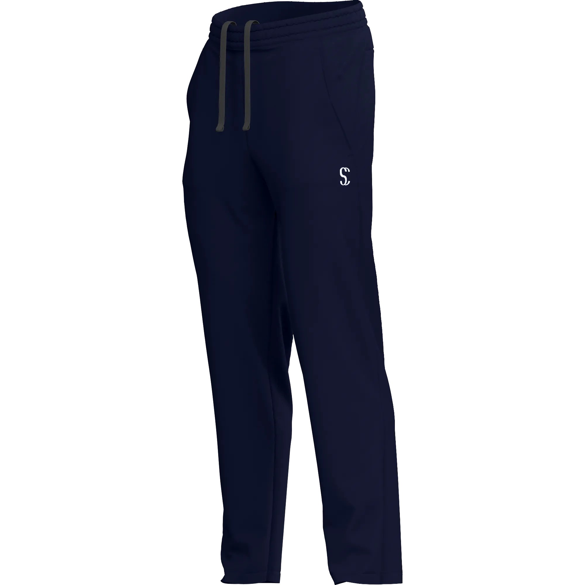 Men's Navy Blue Cotton Fleece Thermal Sweatpants