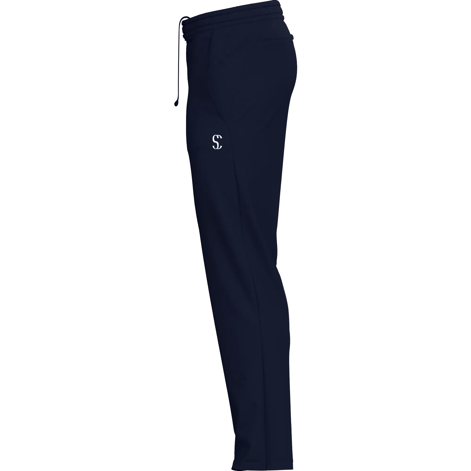 Men's Navy Blue Cotton Fleece Thermal Sweatpants