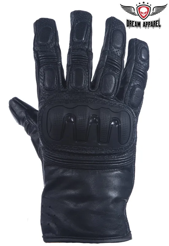 Men's Premium Leather Hard Knuckle Glove