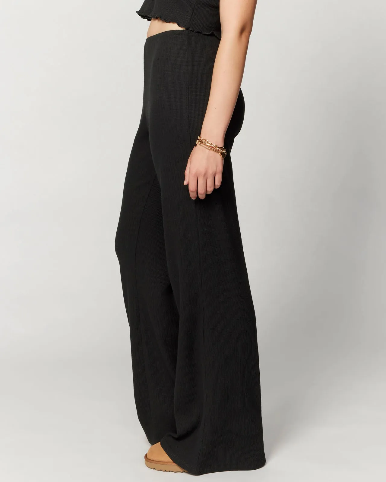 Micro Thermal Wide Leg Pant