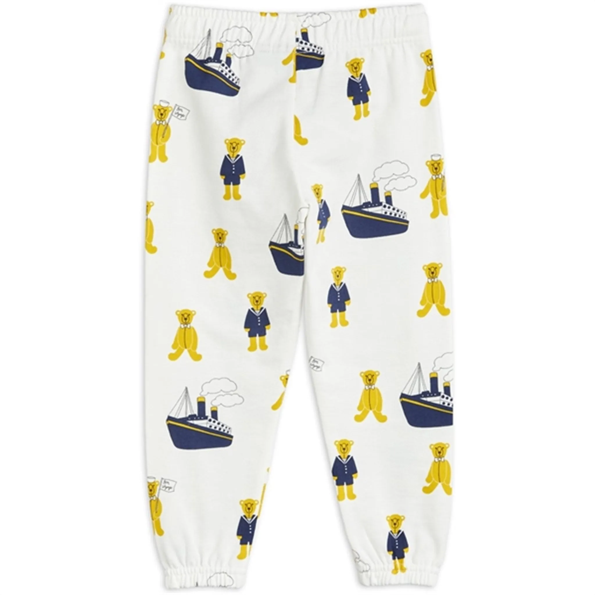 Mini Rodini Teddybears AOP Sweatpants White