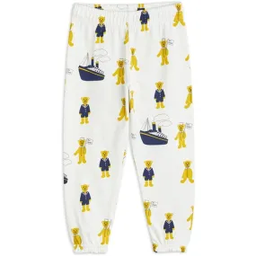 Mini Rodini Teddybears AOP Sweatpants White