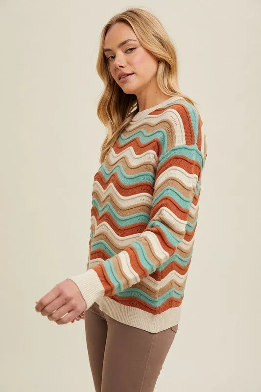 Multicolor Wavy Sweater