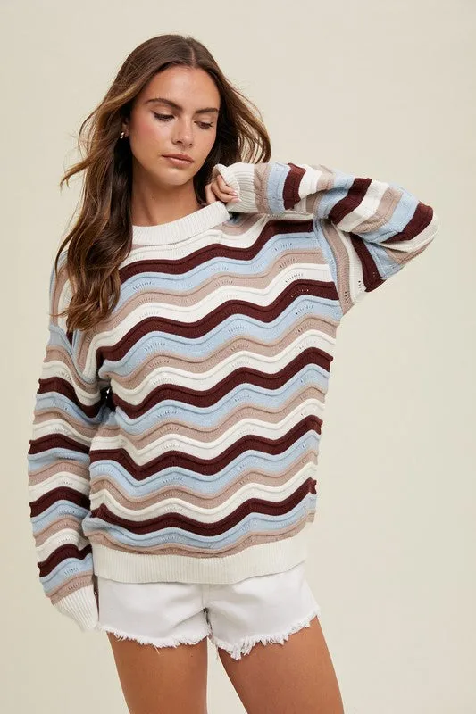 Multicolor Wavy Sweater