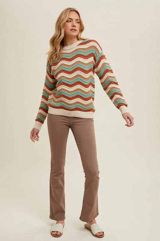 Multicolor Wavy Sweater