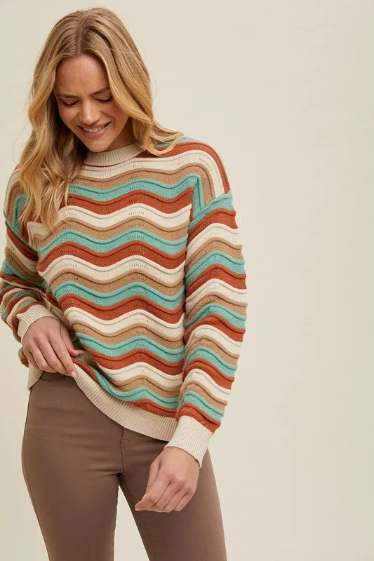 Multicolor Wavy Sweater