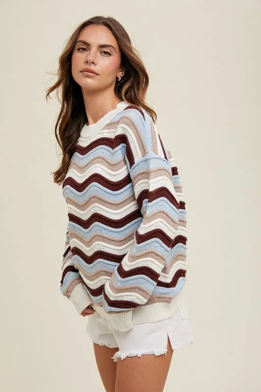 Multicolor Wavy Sweater