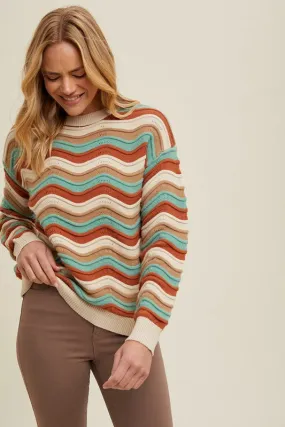 Multicolor Wavy Sweater