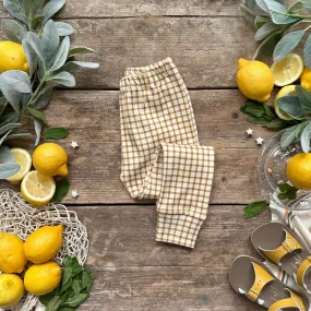 Mustard Gingham Slim Leggings