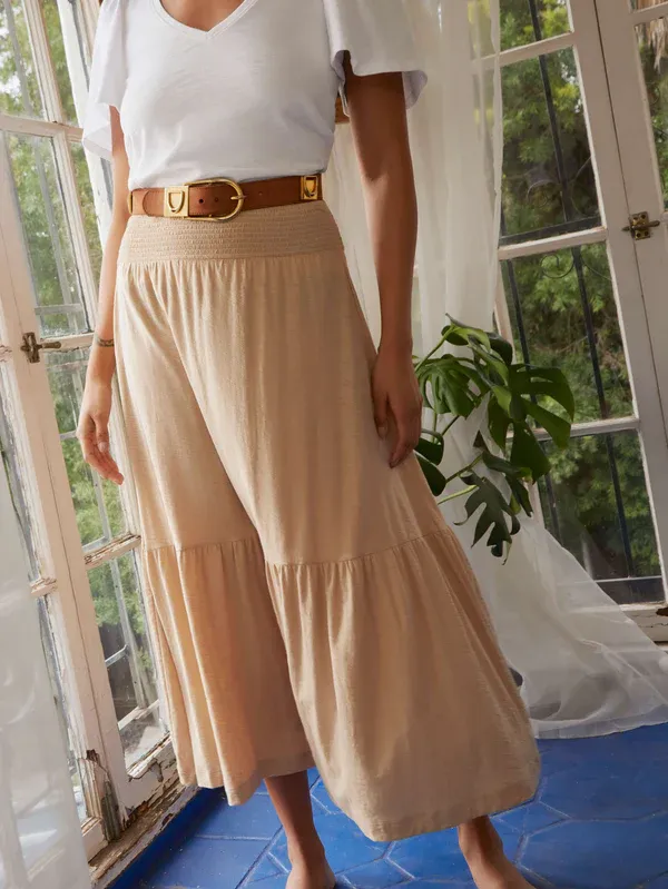 Nation LTD - Yasmine Midi Skirt in Toasted Marshmallow