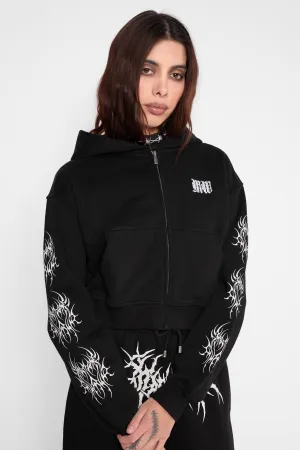 Nephilim Cropped Zip Hoodie