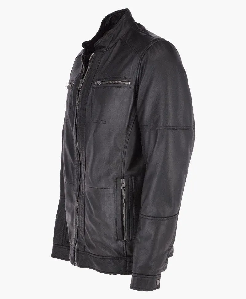 New Men's Premium Quality Leather Biker Jacket