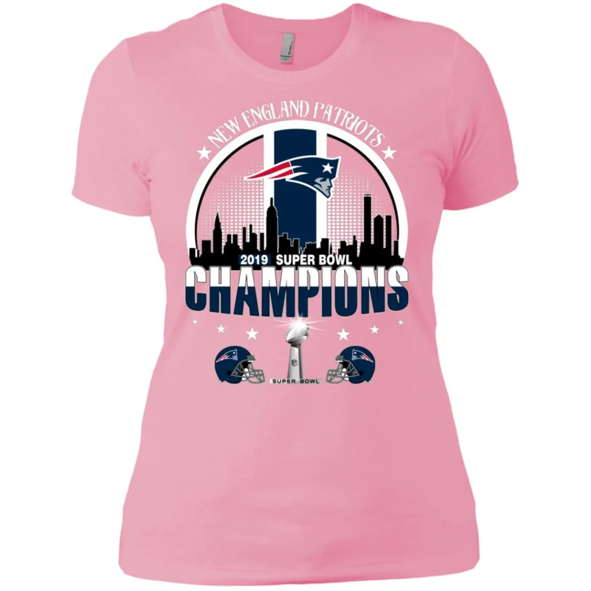 Nfl – New England Patriots 2019 Super Bowl Champions Football Women Cotton T-Shirt