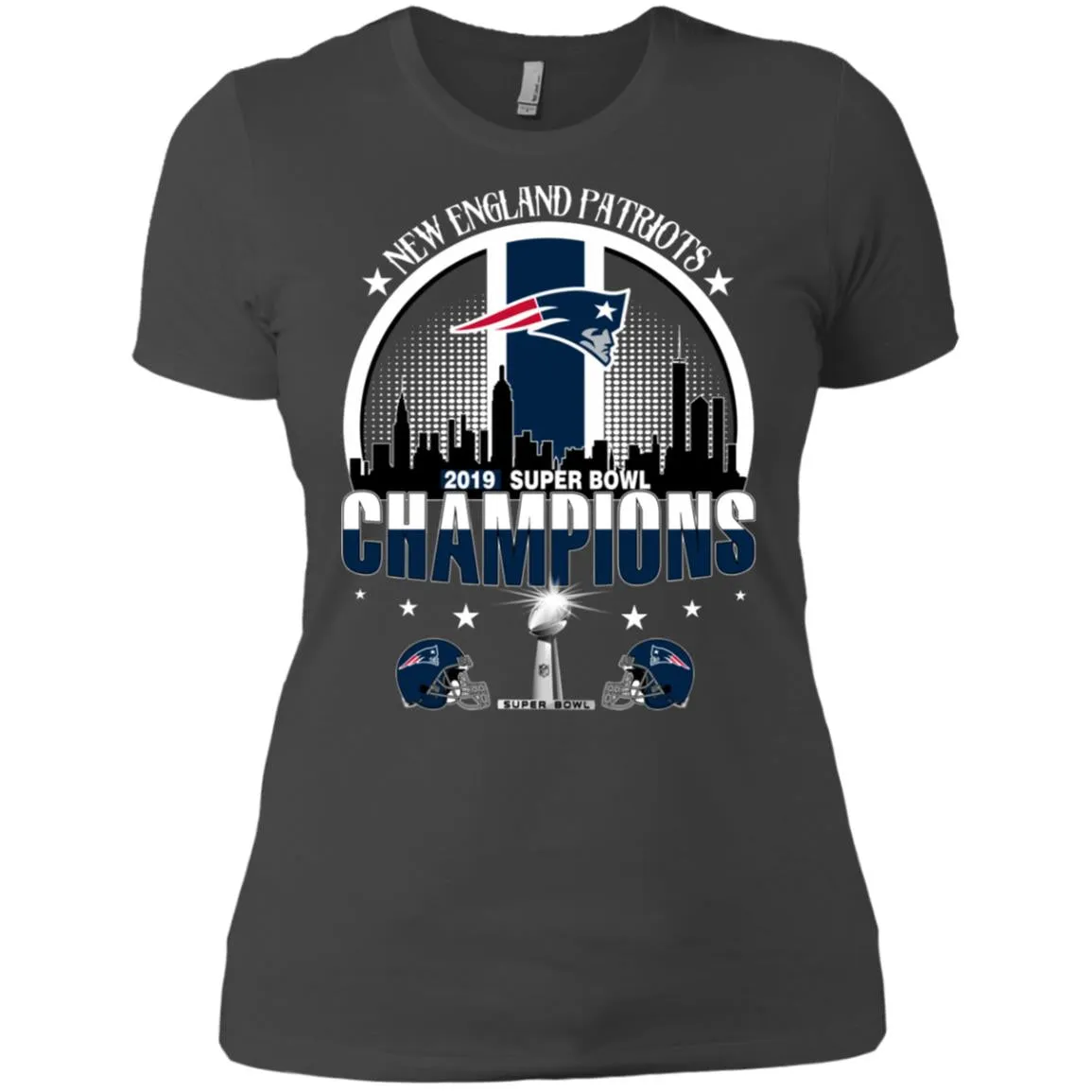 Nfl – New England Patriots 2019 Super Bowl Champions Football Women Cotton T-Shirt