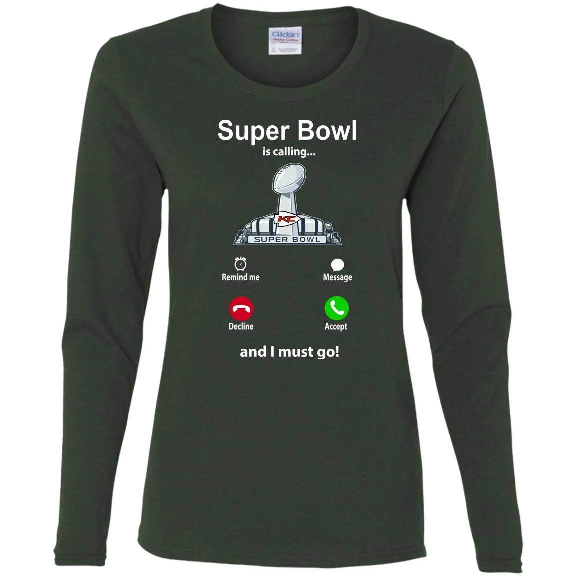 Nfl - Super Bowl Is Calling And I Must Go Kansas City Chiefs 2019 Football Women Long Sleeve Shirt